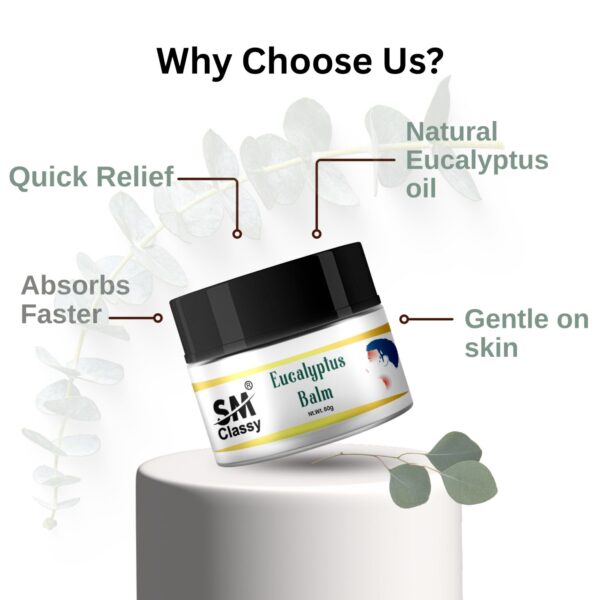 Sm Classy Nilgiris Eucalyptus Oil Balm (Cold, Cough, Blocked Nose, Headache, Body Ache) - Image 4